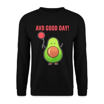 Avo Good Day Vegan - Unisex Pullover - Schwarz - Vorne - Alina (178cm) & Michal (187cm)