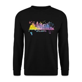 Atlantans Skyline Atlanta - Sweat-shirt Unisexe - noir - Devant - Alina (178cm) & Michal (187cm)