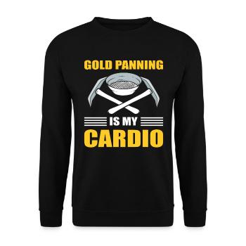 Goldmine Minenarbeiter - Unisex Pullover - Schwarz - Vorne - Alina (178cm) & Michal (187cm)