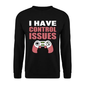 I Have Control Issues Getriebe - Unisex Pullover - Schwarz - Vorne - Alina (178cm) & Michal (187cm)