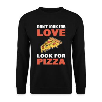 Pizza -Liebhaber Pizzaiolo - Unisex Pullover - Schwarz - Vorne - Alina (178cm) & Michal (187cm)