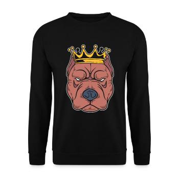 Königshund Tierarzt - Unisex Pullover - Schwarz - Vorne - Alina (178cm) & Michal (187cm)