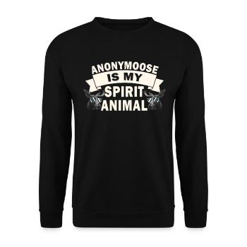 Anonymousoose est mon animal spirituel orignal cool - Sweat-shirt Unisexe - noir - Devant - Alina (178cm) & Michal (187cm)