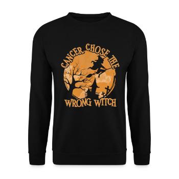 Cancer Chose The Wrong Witch Appendectomy - Unisex Sweatshirt - black - Front - Alina (178cm) & Michal (187cm)