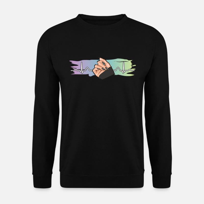 Heartbeat Naildesign Nagelstudio Tech - Unisex Pullover - Schwarz