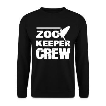 Zookeeper Crew Wildtierbiologe - Unisex Pullover - Schwarz - Vorne - Alina (178cm) & Michal (187cm)