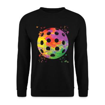 Pickleball Colorsplash Wiffleball Club - Unisex Sweatshirt - black - Front - Alina (178cm) & Michal (187cm)
