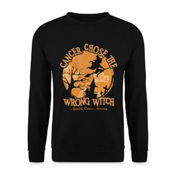 Cancer Chose The Wrong Witch Appendectomy - Unisex Sweatshirt - black - Front - Alina (178cm) & Michal (187cm)