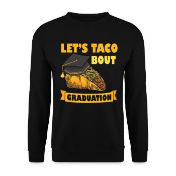Cérémonie de remise des diplômes Let’s Taco Bout - Sweat-shirt Unisexe - noir - Devant - Alina (178cm) & Michal (187cm)