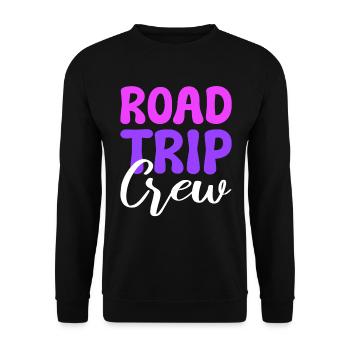 Road Trip Crew Reisender - Unisex Pullover - Schwarz - Vorne - Alina (178cm) & Michal (187cm)