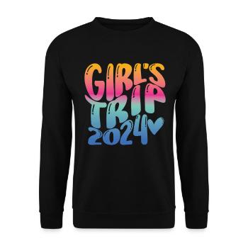 Week-end Filles Femmes Voyage Filles 2024 - Sweat-shirt Unisexe - noir - Devant - Alina (178cm) & Michal (187cm)