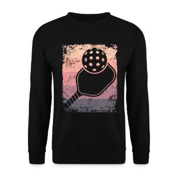 Wiffleball Club Retro Pickleball Team - Unisex Sweatshirt - black - Front - Alina (178cm) & Michal (187cm)