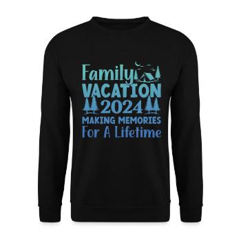 Sommer Familienurlaub Der Erinnerungen Weckt - Unisex Pullover - Schwarz - Vorne - Alina (178cm) & Michal (187cm)