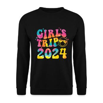Week-end des filles Femmes Voyage des filles 2024 - Sweat-shirt Unisexe - noir - Devant - Alina (178cm) & Michal (187cm)