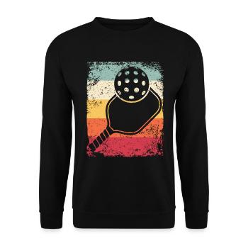 Wiffleball Club Retro Pickleball Team - Unisex Sweatshirt - black - Front - Alina (178cm) & Michal (187cm)
