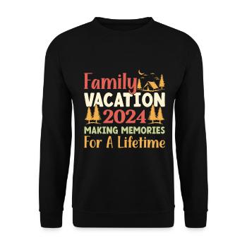 Sommer Familienurlaub Der Erinnerungen Weckt - Unisex Pullover - Schwarz - Vorne - Alina (178cm) & Michal (187cm)