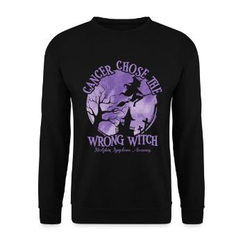 Le cancer a choisi le lymphome de Hodgkin - Sweat-shirt Unisexe - noir - Devant - Alina (178cm) & Michal (187cm)