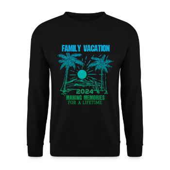 Family holidays 2024 make memories - Unisex Sweatshirt - black - Front - Alina (178cm) & Michal (187cm)