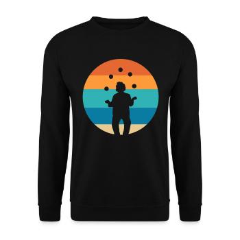 Clown jonglieren Zirkusartist - Unisex Pullover - Schwarz - Vorne - Alina (178cm) & Michal (187cm)