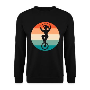 Jester jonglieren Bälle Jongleur - Unisex Pullover - Schwarz - Vorne - Alina (178cm) & Michal (187cm)