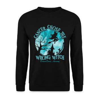 Cancer Has The False Witch Ovarian Cancer - Unisex Sweatshirt - black - Front - Alina (178cm) & Michal (187cm)