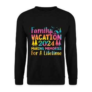 Sommer Familienurlaub Der Erinnerungen Weckt - Unisex Pullover - Schwarz - Vorne - Alina (178cm) & Michal (187cm)