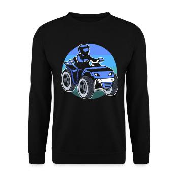 ATV Quad -Fahrrad Radfahrer - Unisex Pullover - Schwarz - Vorne - Alina (178cm) & Michal (187cm)