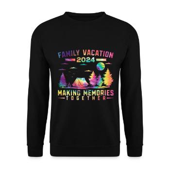 Sommer Familienurlaub Der Erinnerungen Weckt - Unisex Pullover - Schwarz - Vorne - Alina (178cm) & Michal (187cm)