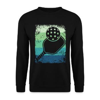 Wiffleball Club Retro Pickleball Team - Unisex Sweatshirt - black - Front - Alina (178cm) & Michal (187cm)