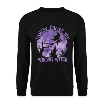 Le cancer a choisi le lymphome de Hodgkin - Sweat-shirt Unisexe - noir - Devant - Alina (178cm) & Michal (187cm)