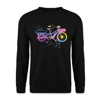 Heavy Duty Bike Cargo Bike Cargo Bike Cargo Bike - Sweat-shirt Unisexe - noir - Devant - Alina (178cm) & Michal (187cm)