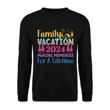 Sommer Familienurlaub Der Erinnerungen Weckt - Unisex Pullover - Schwarz - Vorne - Alina (178cm) & Michal (187cm)