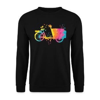 Heavy Duty Bike Cargo Bike Cargo Bike Cargo Bike - Sweat-shirt Unisexe - noir - Devant - Alina (178cm) & Michal (187cm)