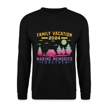 Sommer Familienurlaub Der Erinnerungen Weckt - Unisex Pullover - Schwarz - Vorne - Alina (178cm) & Michal (187cm)