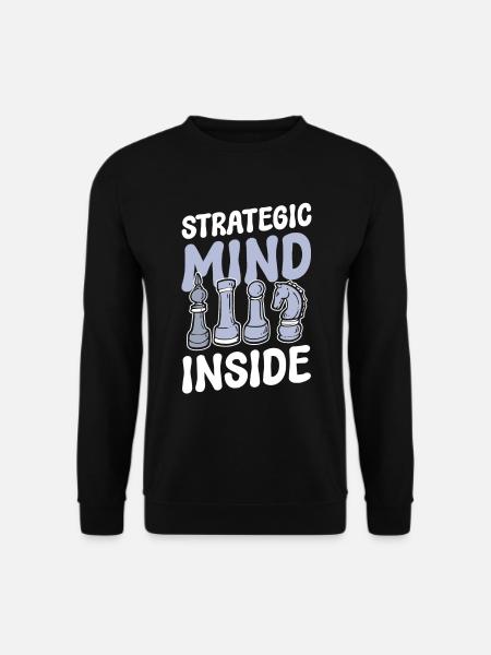 Strategic Mind Inside Schachspieler - Unisex Pullover - Schwarz