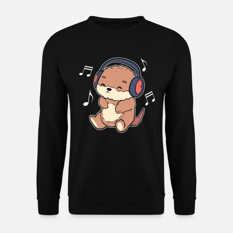 Musikliebhaber Otter Komponist - Unisex Pullover - Schwarz