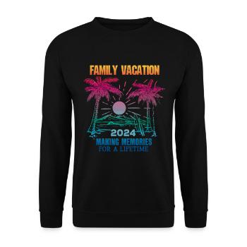 Family holidays 2024 make memories - Unisex Sweatshirt - black - Front - Alina (178cm) & Michal (187cm)