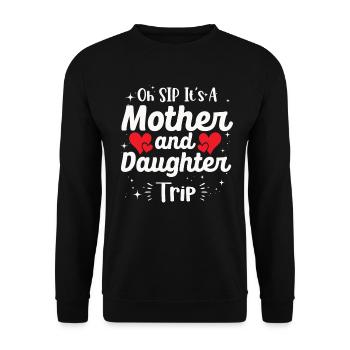 Mother daughter trip 2024 - Unisex Sweatshirt - black - Front - Alina (178cm) & Michal (187cm)