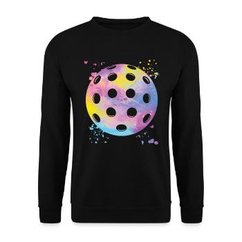 Pickleball Colorsplash Wiffleball Club - Unisex Sweatshirt - black - Front - Alina (178cm) & Michal (187cm)