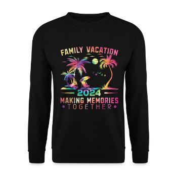 Vacances d’été en famille 2024 - Sweat-shirt Unisexe - noir - Devant - Alina (178cm) & Michal (187cm)