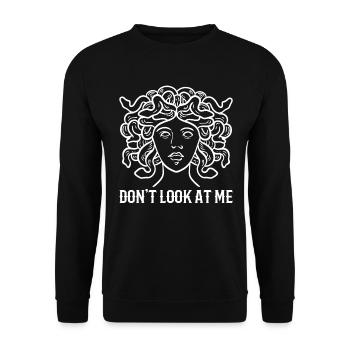 Don't Look At Me Mythologe - Unisex Pullover - Schwarz - Vorne - Alina (178cm) & Michal (187cm)