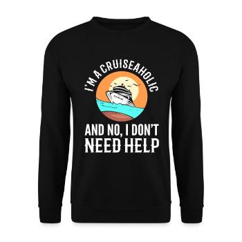 Kreuzfahrtschiffleben Tourist - Unisex Pullover - Schwarz - Vorne - Alina (178cm) & Michal (187cm)
