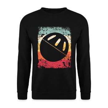 Pickleball Vintage Wiffleball Club - Unisex Sweatshirt - black - Front - Alina (178cm) & Michal (187cm)