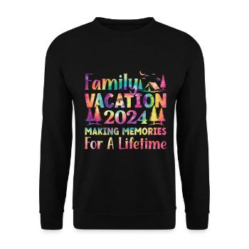 Sommer Familienurlaub Der Erinnerungen Weckt - Unisex Pullover - Schwarz - Vorne - Alina (178cm) & Michal (187cm)