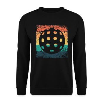 Wiffleball Club Retro Pickleball Team - Unisex Sweatshirt - black - Front - Alina (178cm) & Michal (187cm)