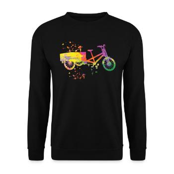 Heavy Duty Bike Cargo Bike Cargo Bike Cargo Bike - Sweat-shirt Unisexe - noir - Devant - Alina (178cm) & Michal (187cm)