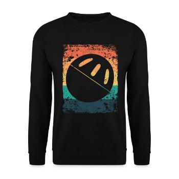 Pickleball Vintage Wiffleball Club - Unisex Sweatshirt - black - Front - Alina (178cm) & Michal (187cm)