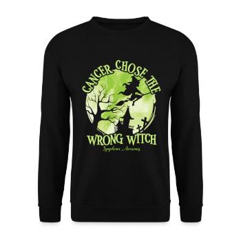 Sensibilisation au lymphome de la chaux sorcière cancéreuse - Sweat-shirt Unisexe - noir - Devant - Alina (178cm) & Michal (187cm)