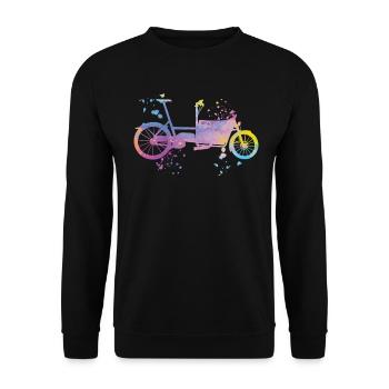 Heavy Duty Bike Cargo Bike Cargo Bike Cargo Bike - Sweat-shirt Unisexe - noir - Devant - Alina (178cm) & Michal (187cm)