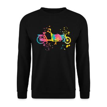 Heavy Duty Bike Cargo Bike Cargo Bike Cargo Bike - Sweat-shirt Unisexe - noir - Devant - Alina (178cm) & Michal (187cm)